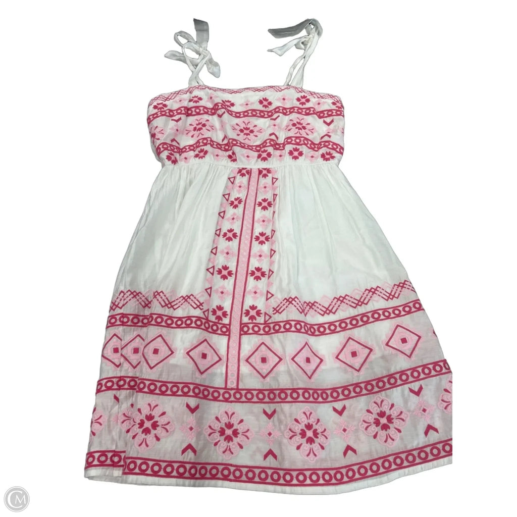 Dress Casual Short By Savanna Jane In Pink & White, Size: 1x