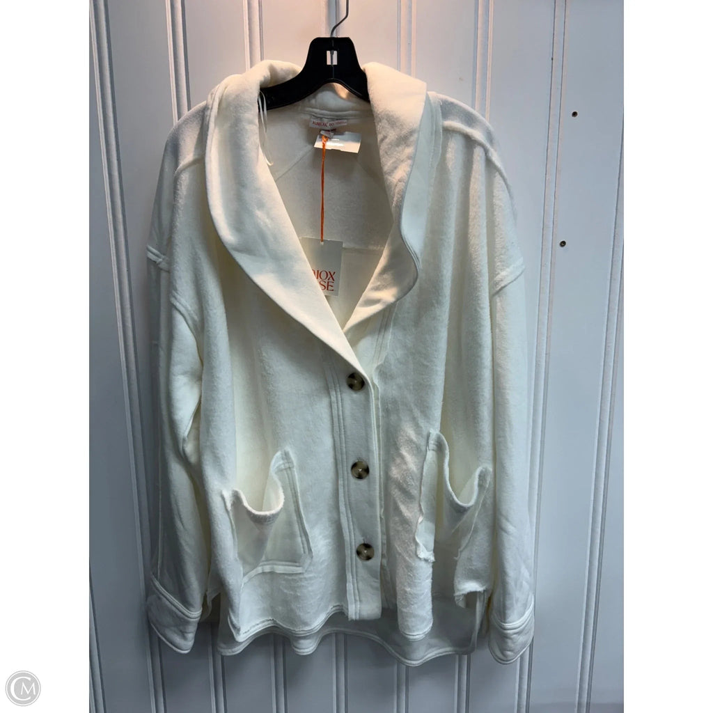 Jacket Fleece By Knox Rose In White, Size: Xxl