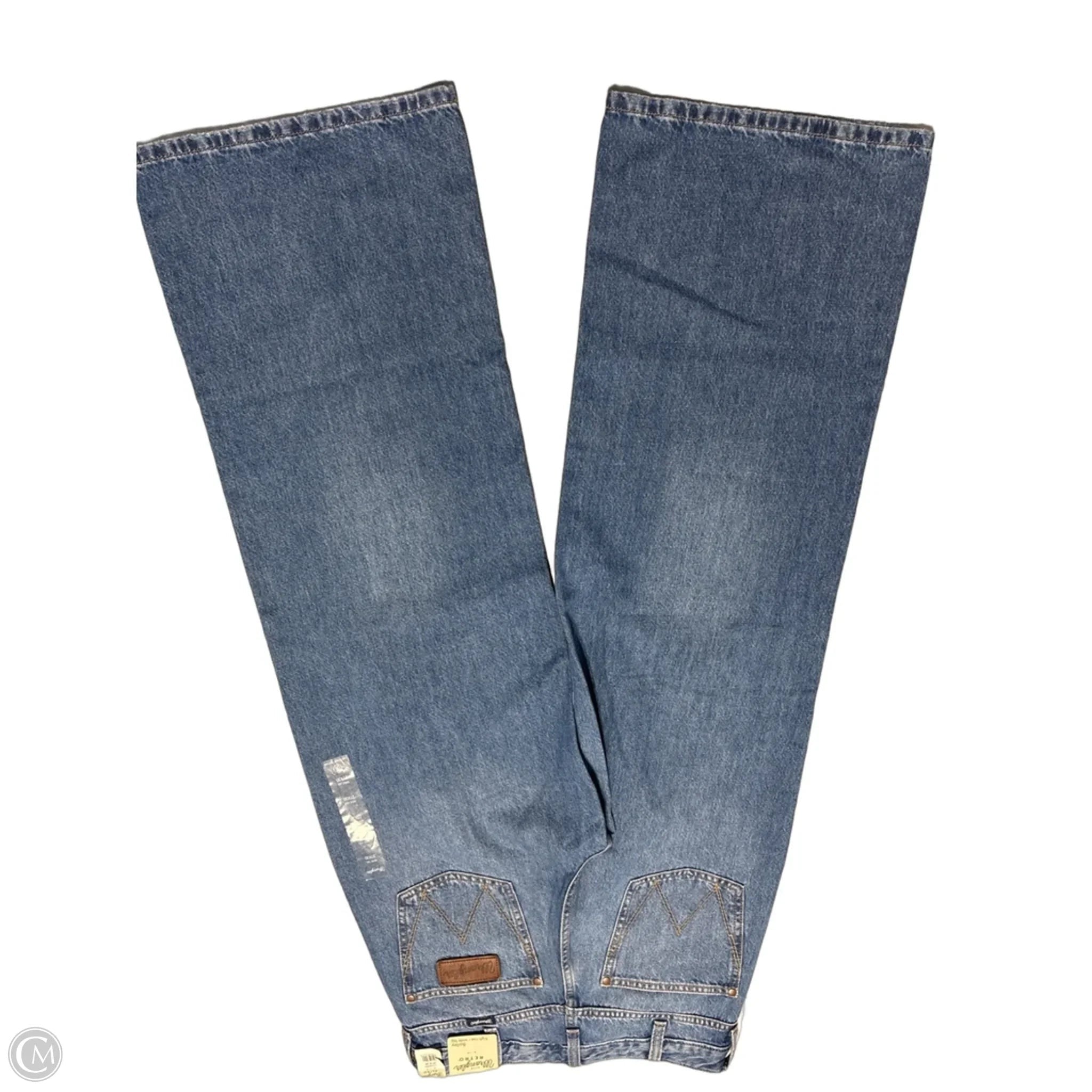 Jeans Wide Leg By Wrangler In Blue Denim, Size: 4