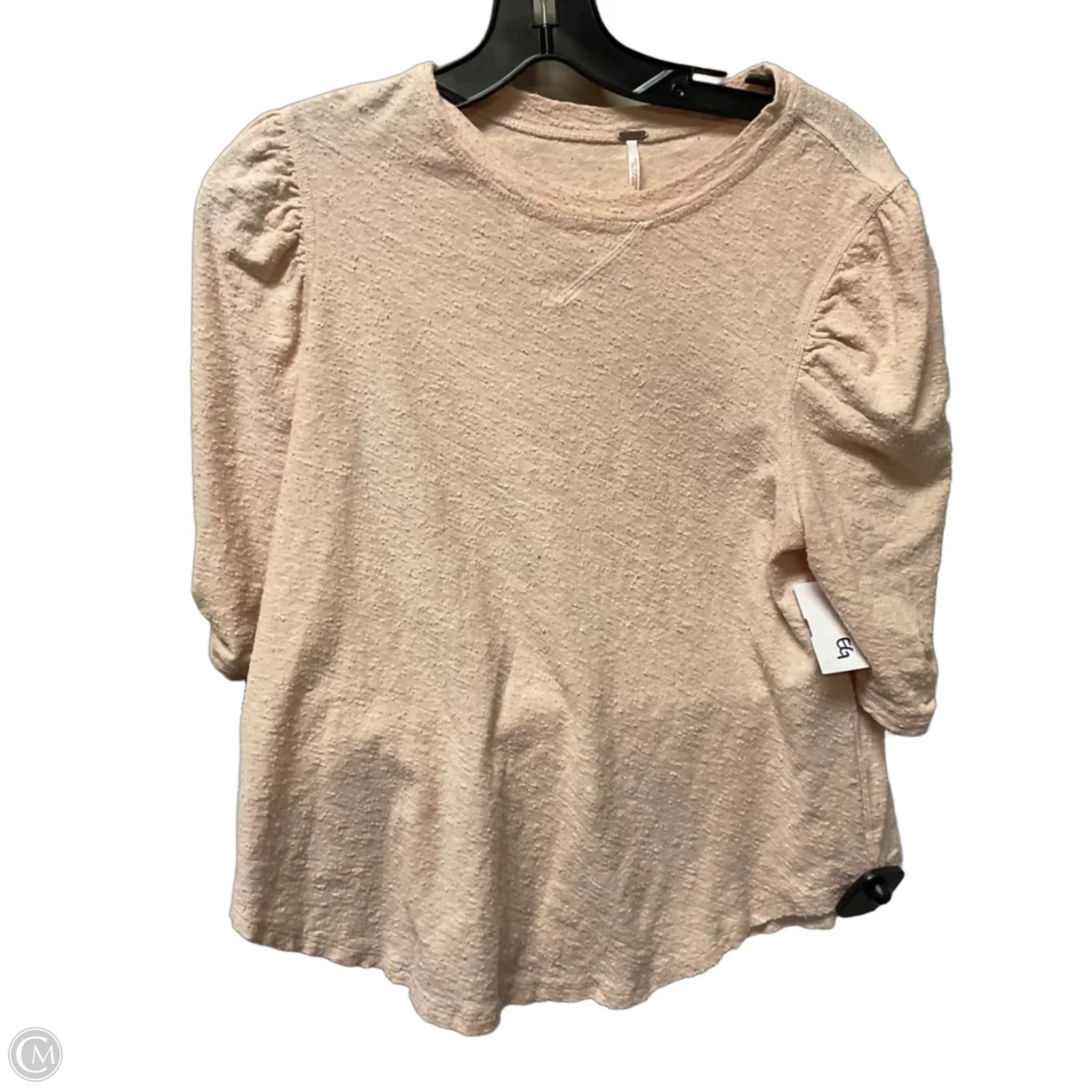Top 3/4 Sleeve By Free People In Peach, Size: Xs