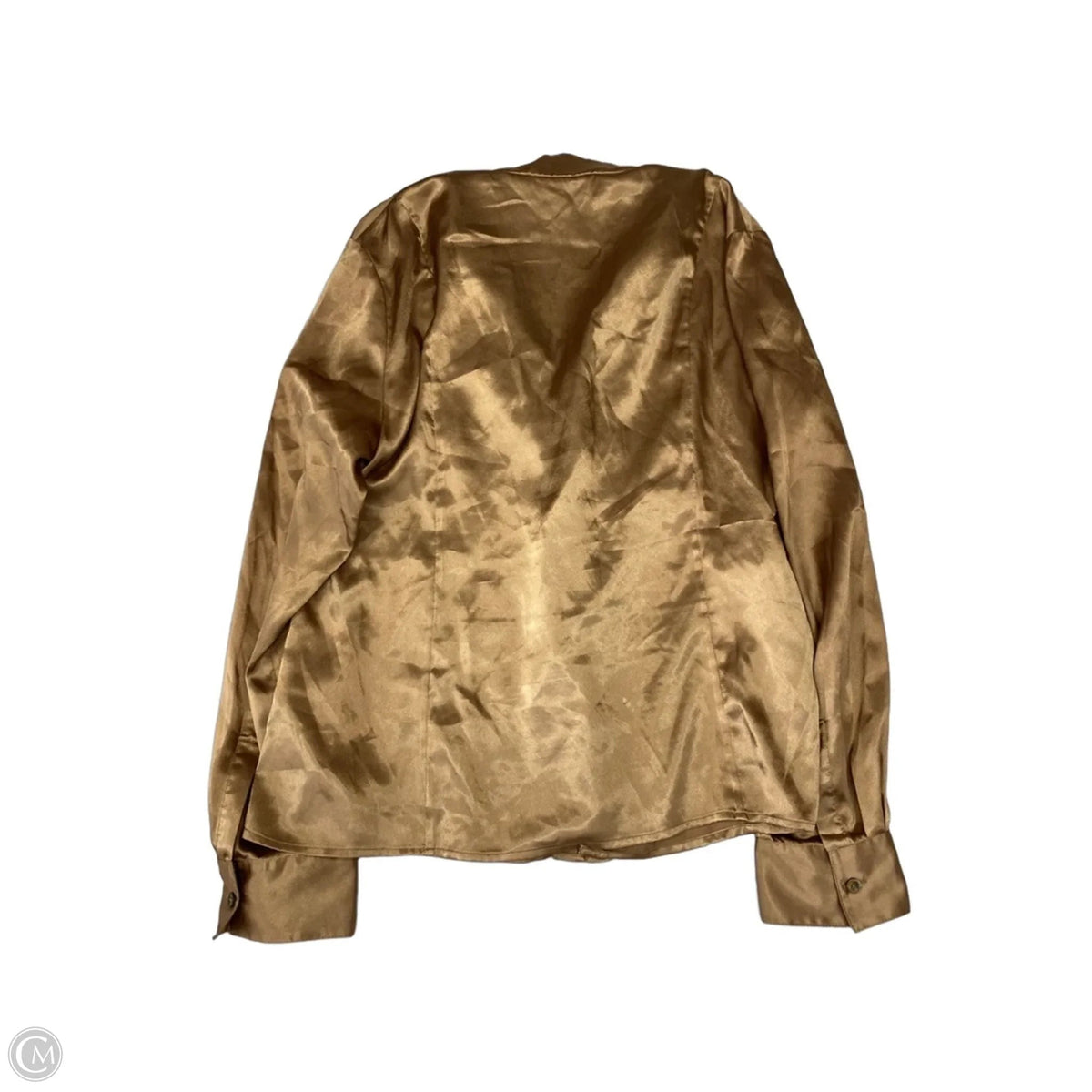 Blouse Long Sleeve By Jones New York In Brown, Size: Xl