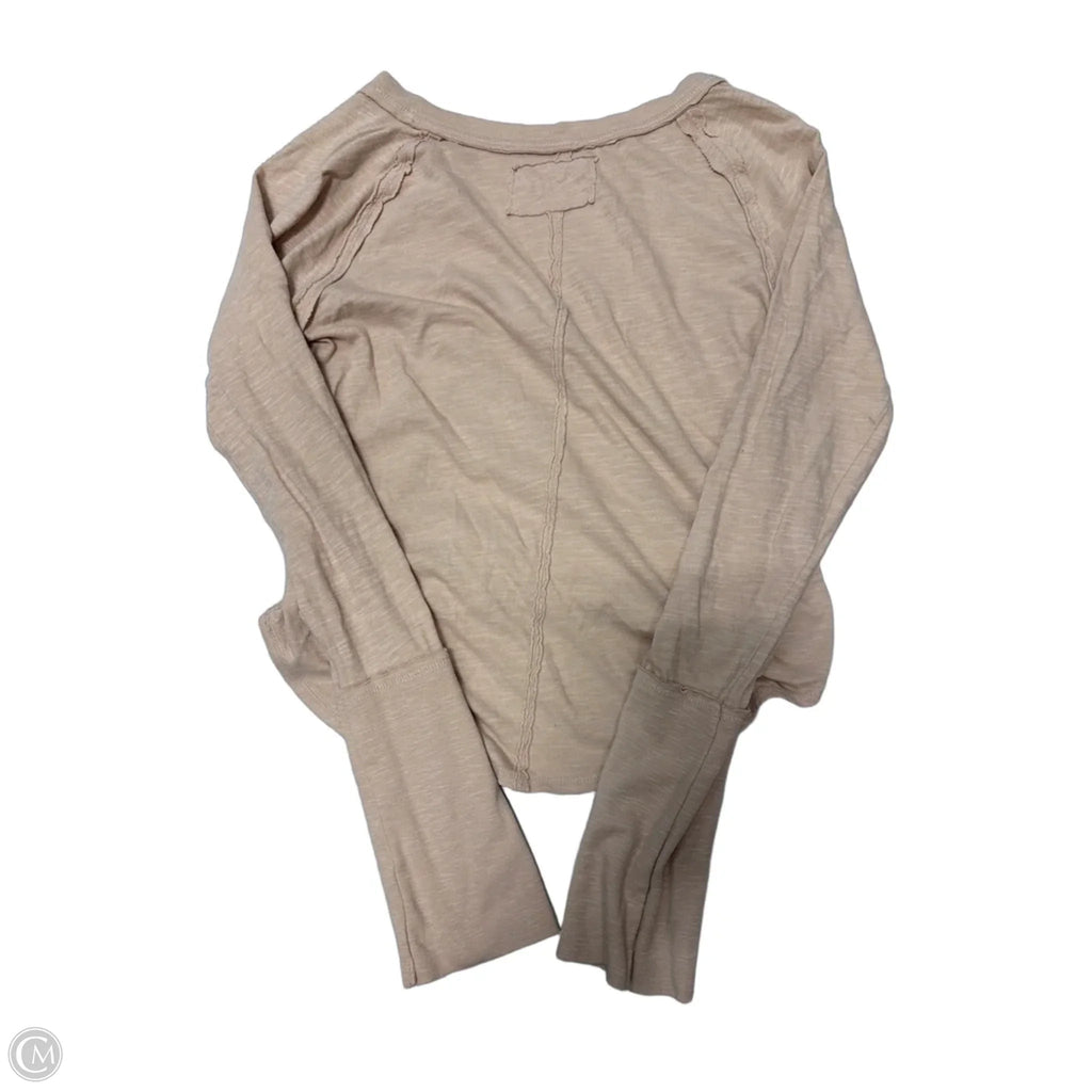 Top Long Sleeve Basic By Free People In Tan, Size: M