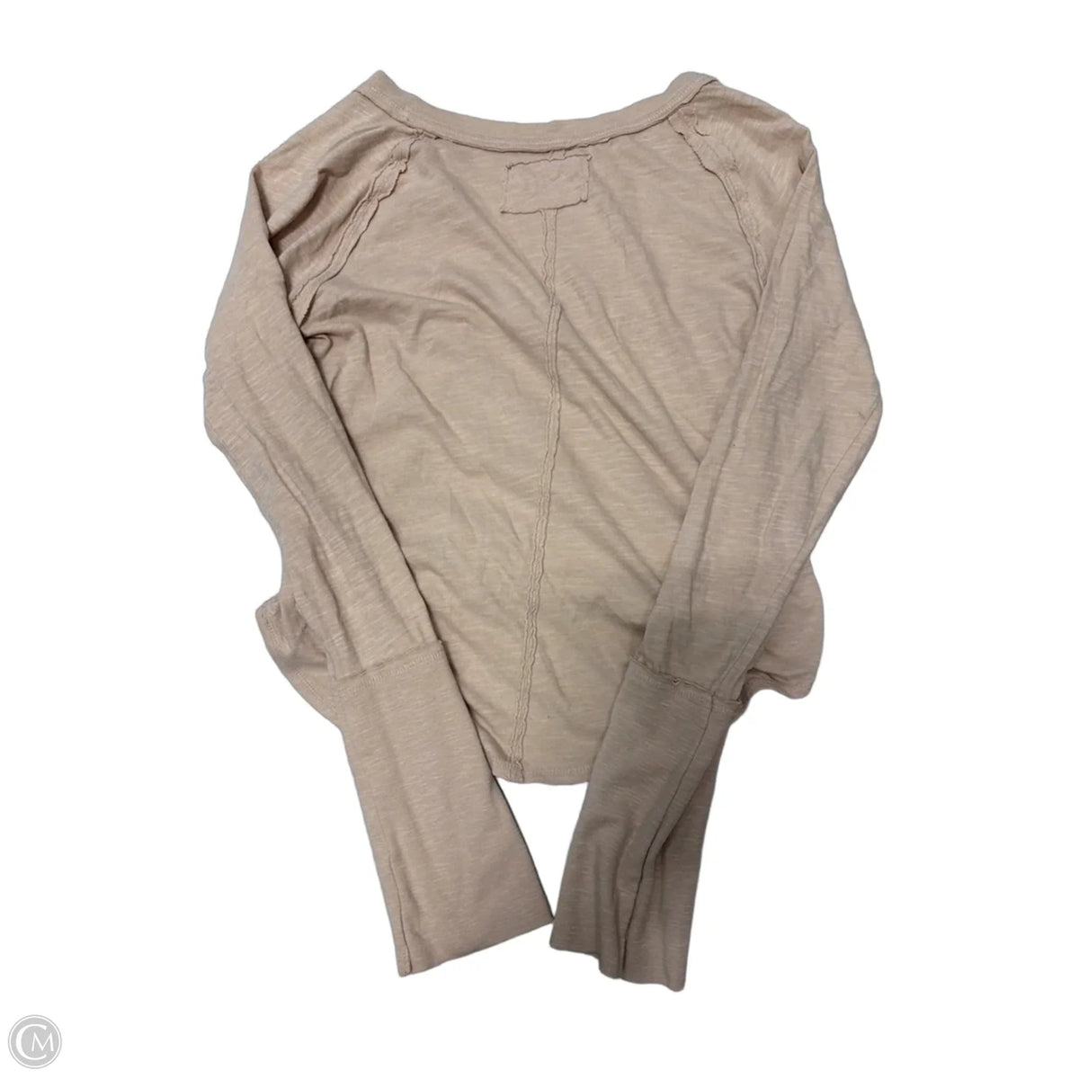 Top Long Sleeve Basic By Free People In Tan, Size: M