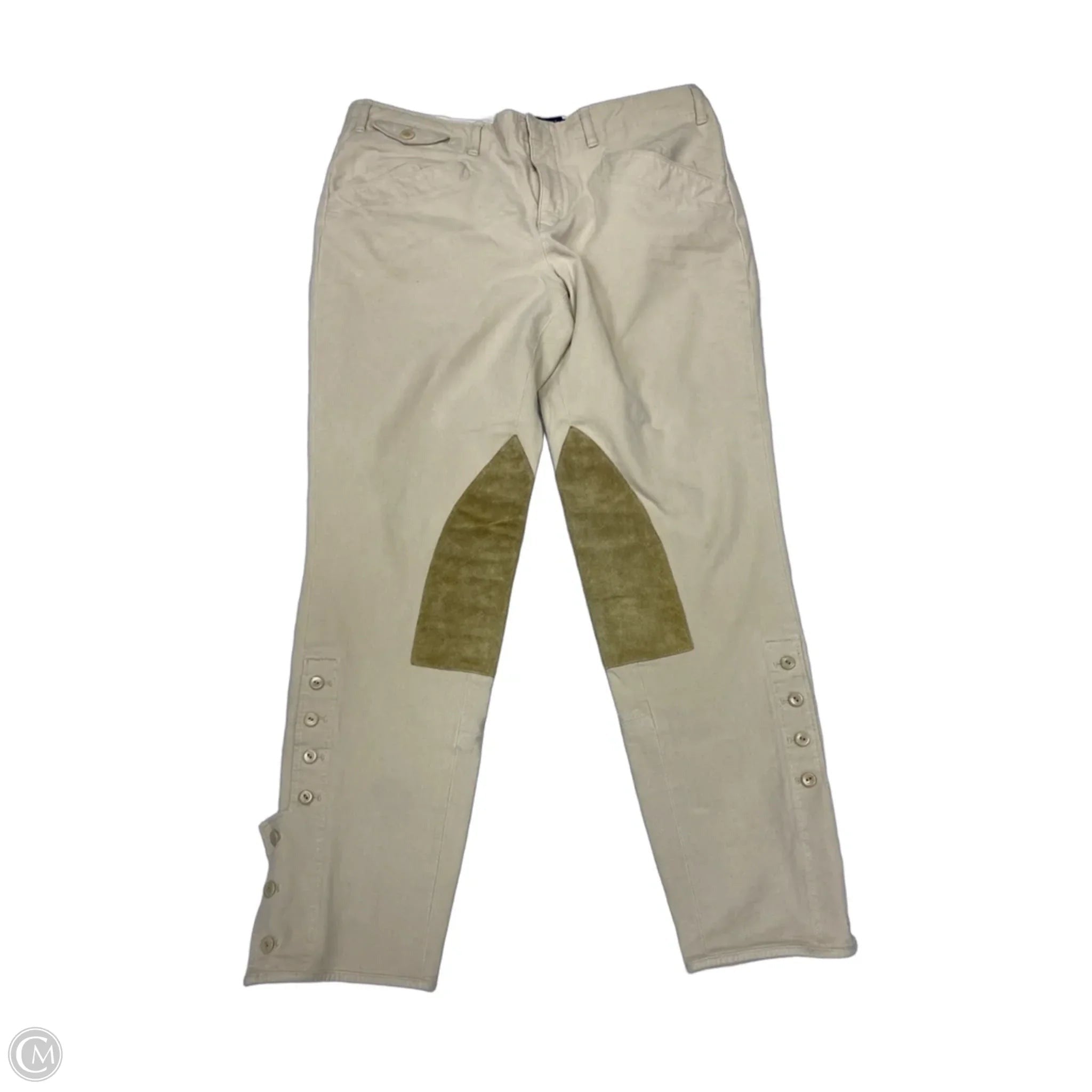 Jeans Straight By Ralph Lauren In Tan, Size: 14
