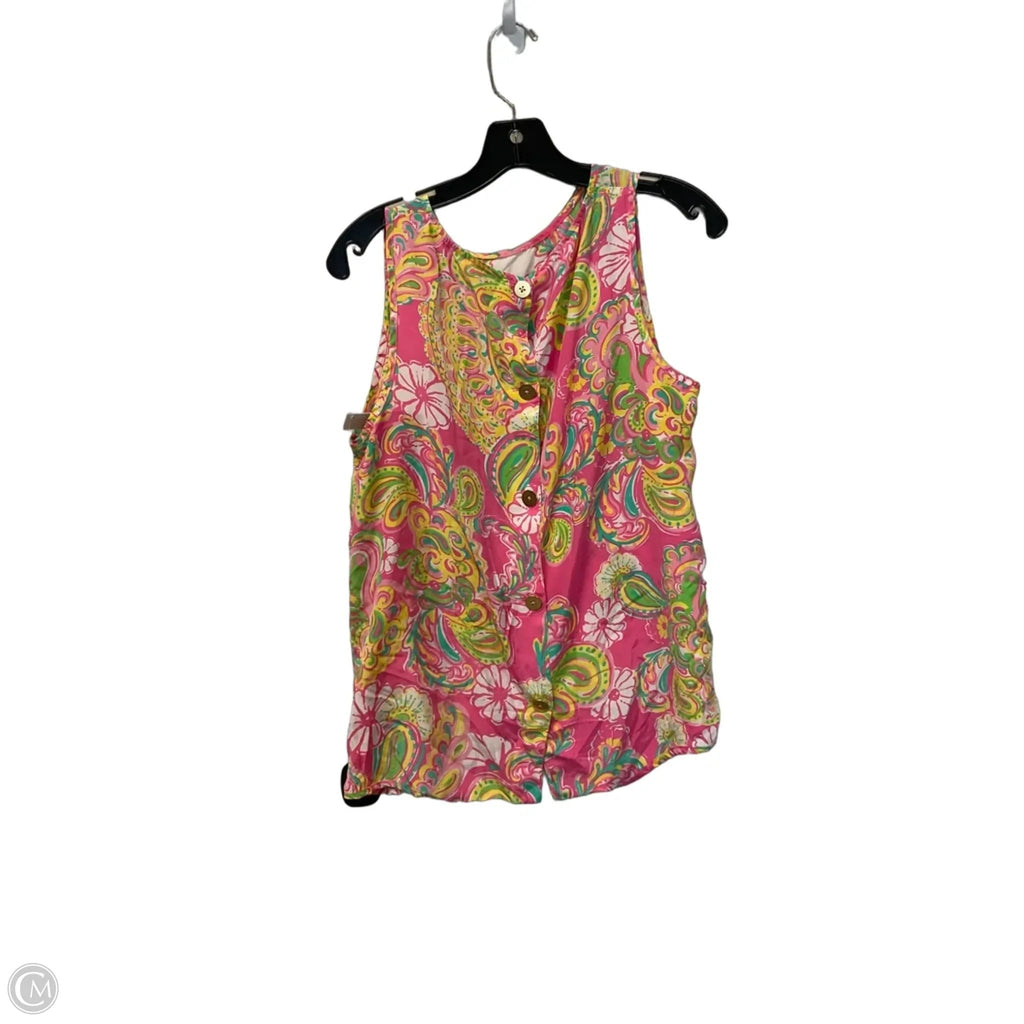 Top Sleeveless Designer By Lilly Pulitzer In Pink, Size: M