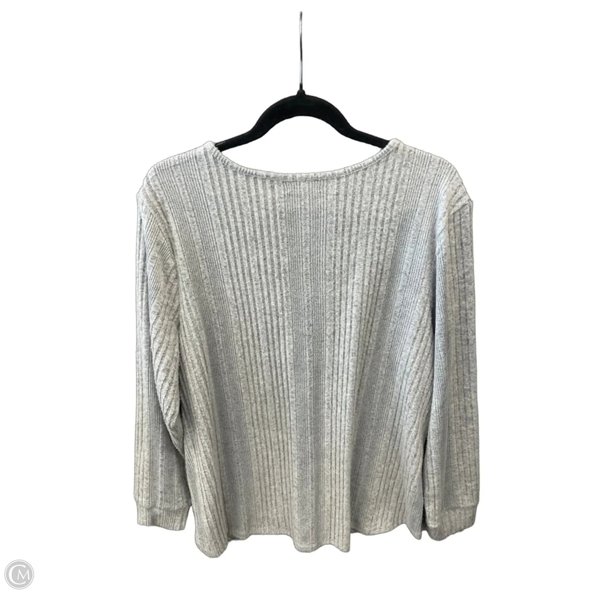 Top Long Sleeve By Maurices In Grey, Size: 2x
