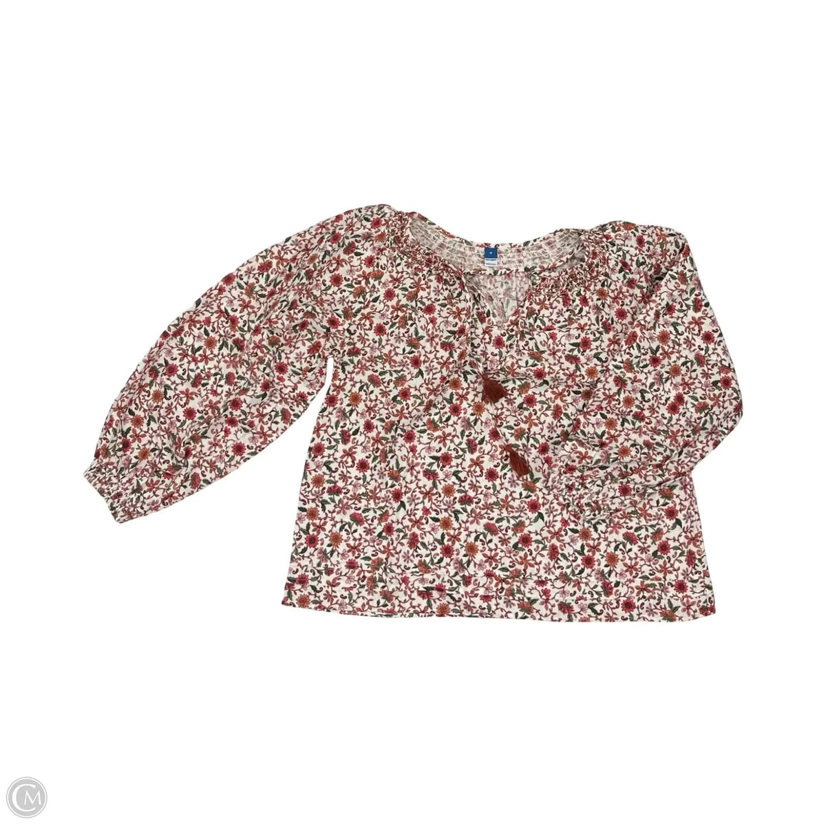 Blouse Long Sleeve By Old Navy In White, Size: M