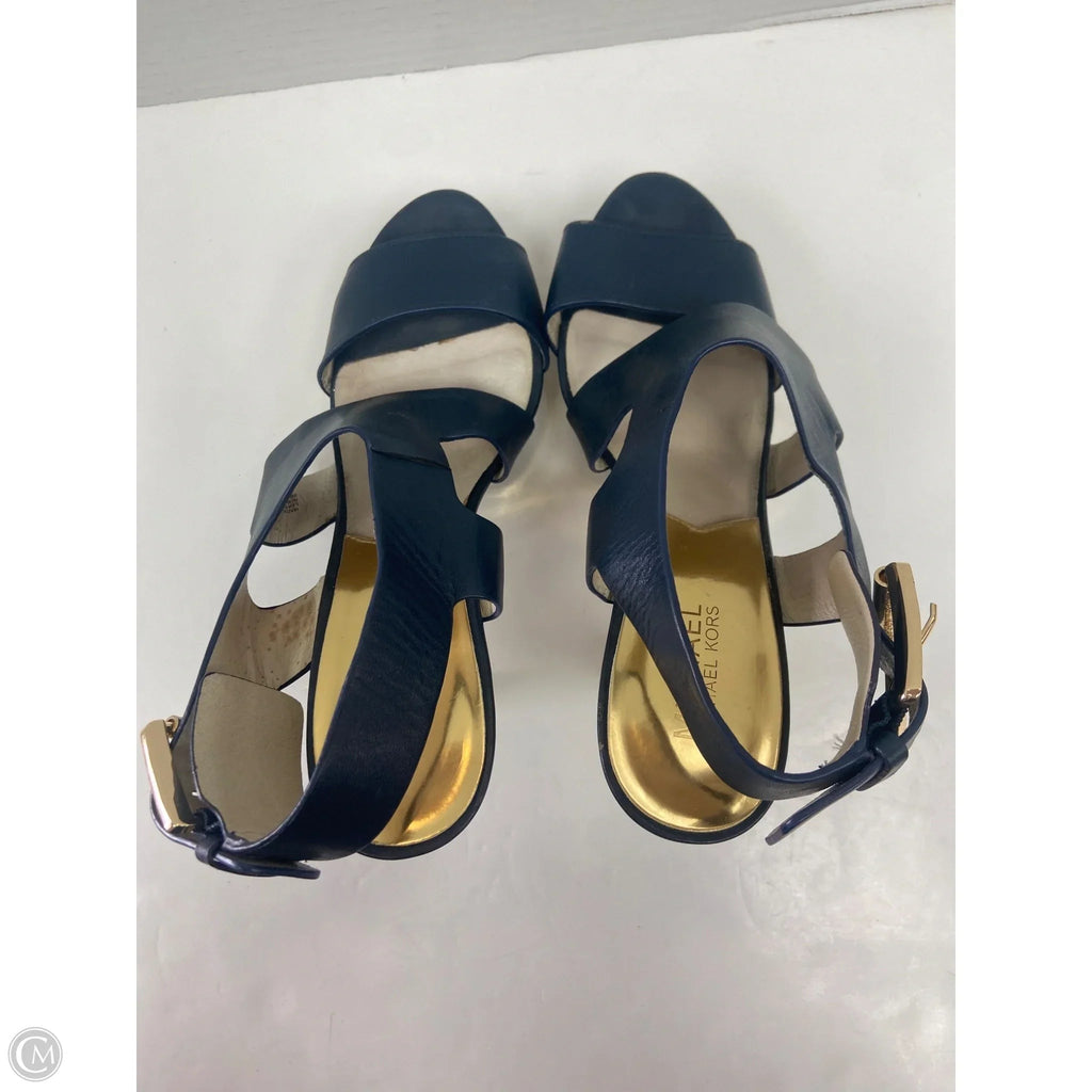 Shoes Heels Block By Michael By Michael Kors In Navy, Size: 9