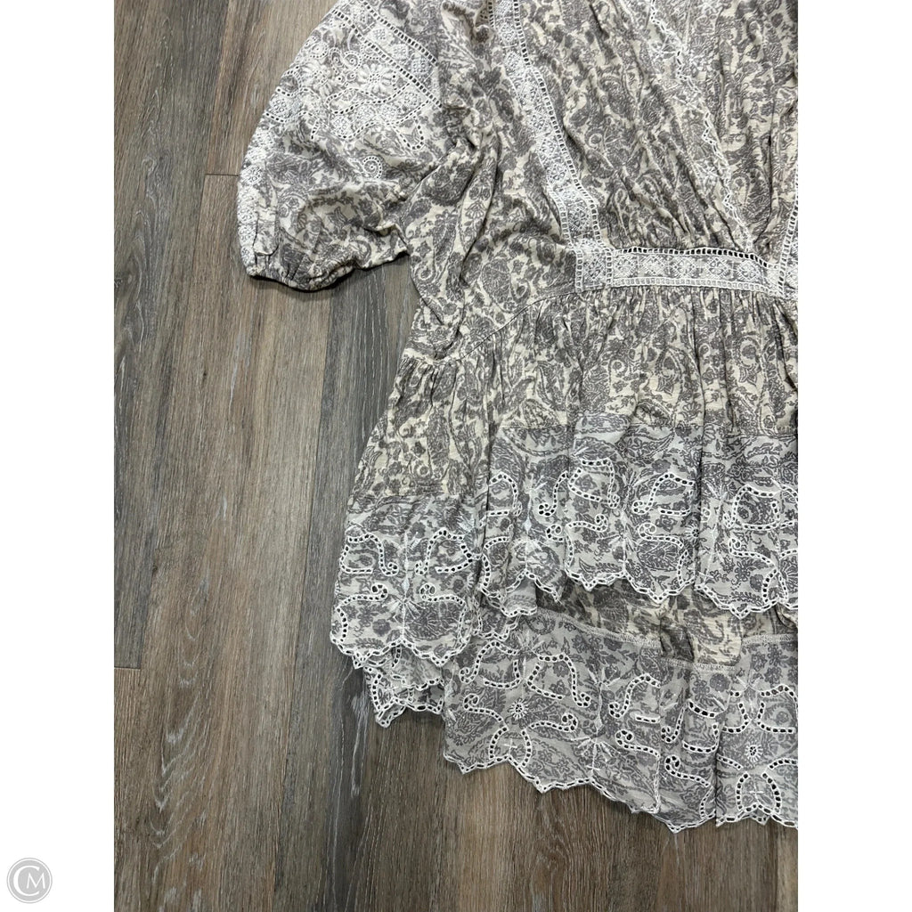 Tunic Short Sleeve By Free People In Tan, Size: S