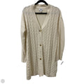 Sweater Cardigan By Myra In Cream, Size: Xl