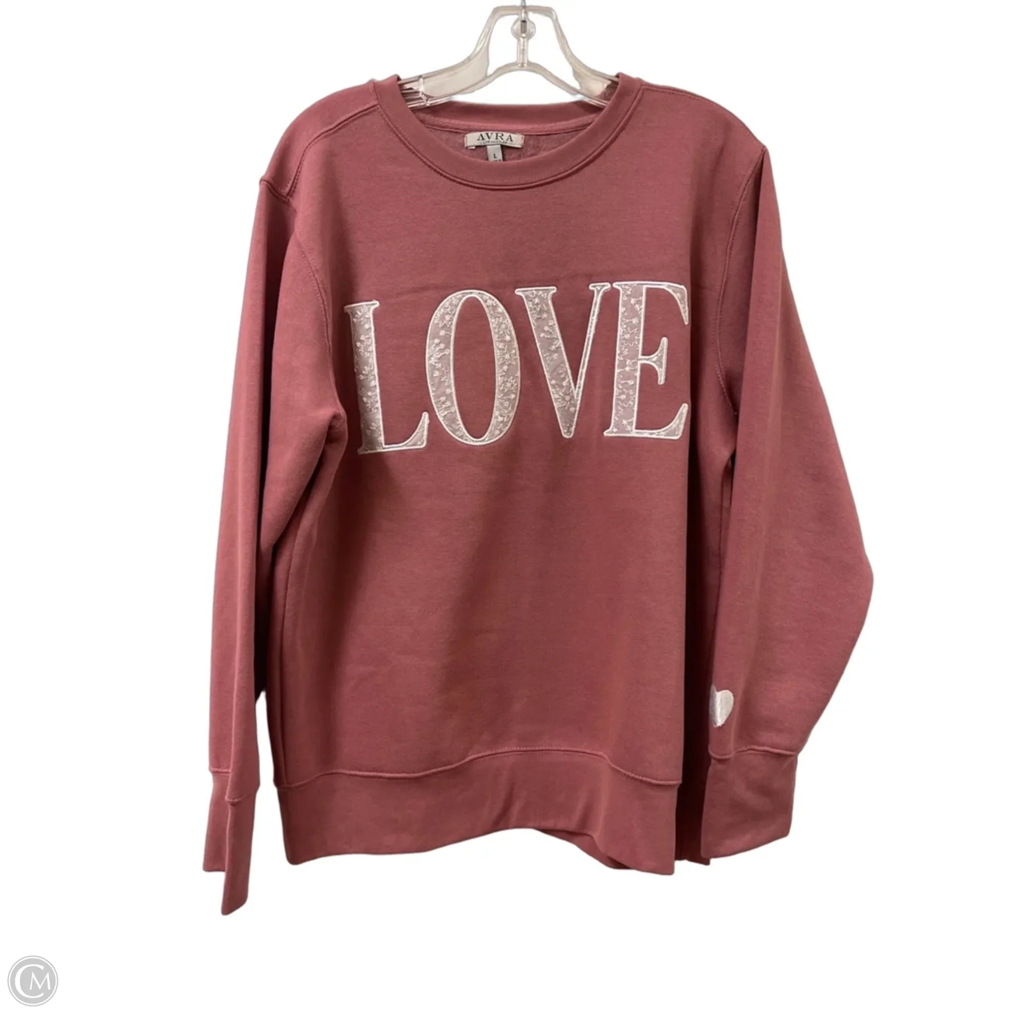 Sweatshirt Crewneck By Clothes Mentor In Pink, Size: L