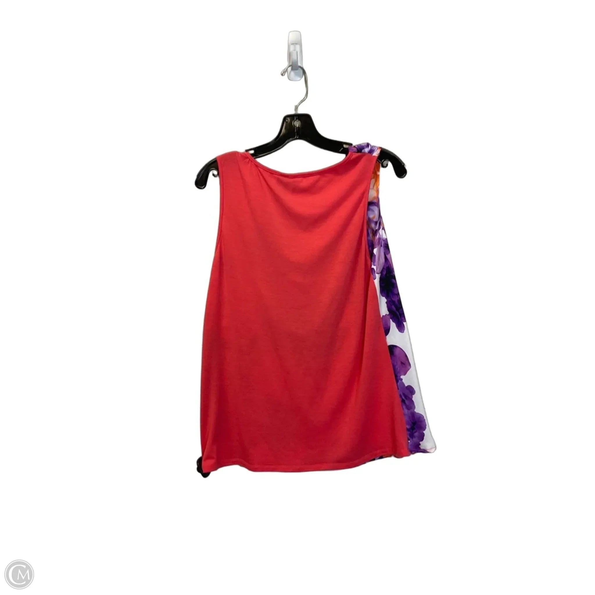 Top Sleeveless By New Directions In Orange & Purple, Size: L