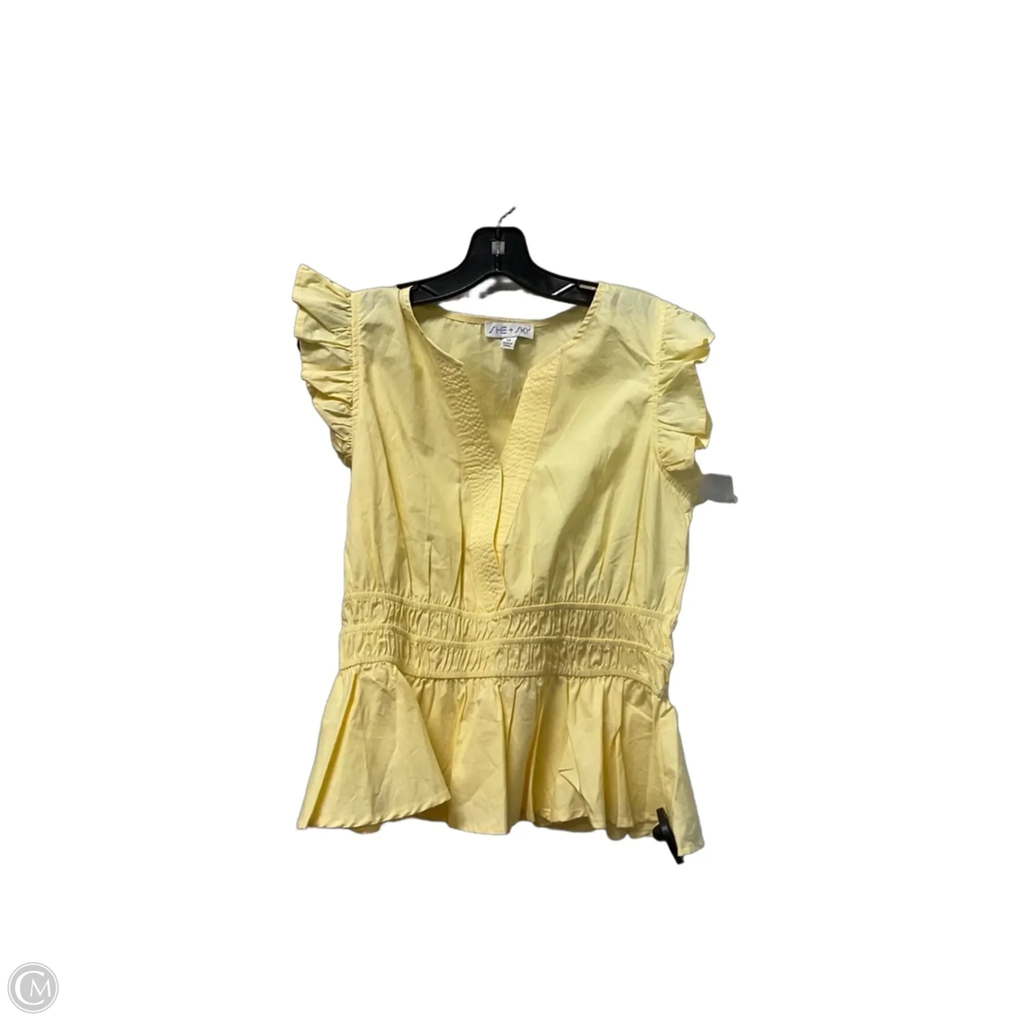 Top Sleeveless By She + Sky In Yellow, Size: M