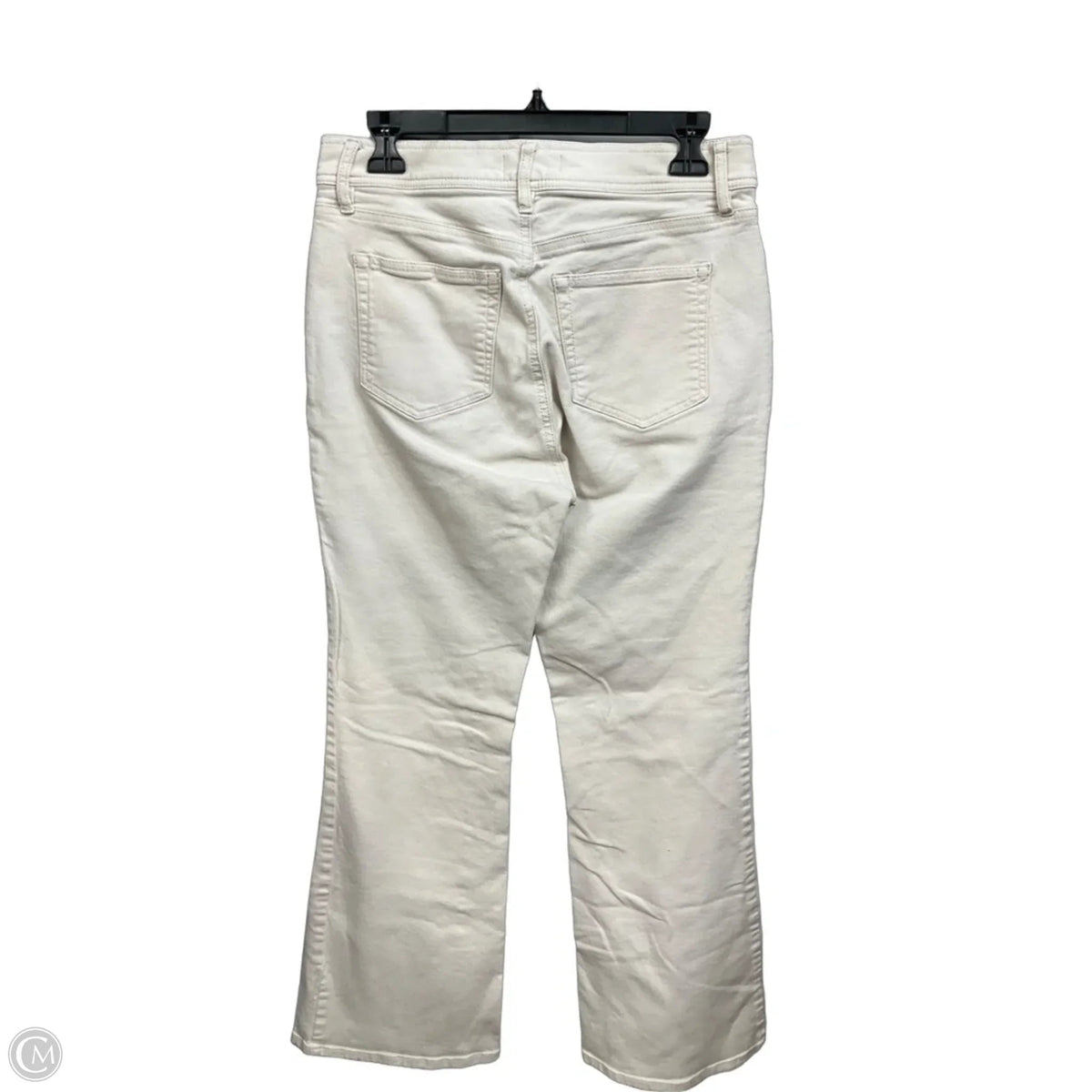 Jeans Flared By Loft In Cream Denim, Size: 8