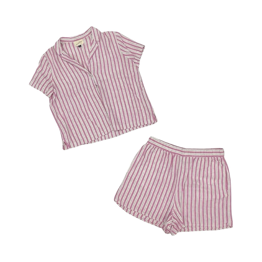 Shorts Set By Universal Thread In Pink & White, Size:S