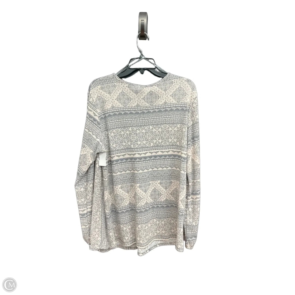 Top Long Sleeve By Clothes Mentor In Grey, Size: L