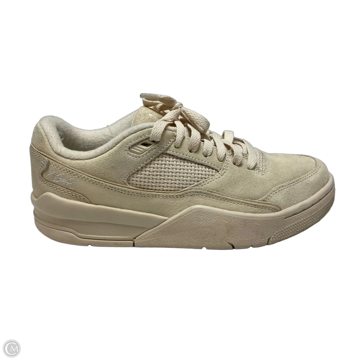 Shoes Luxury Designer By Jordan In Cream, Size: 7.5