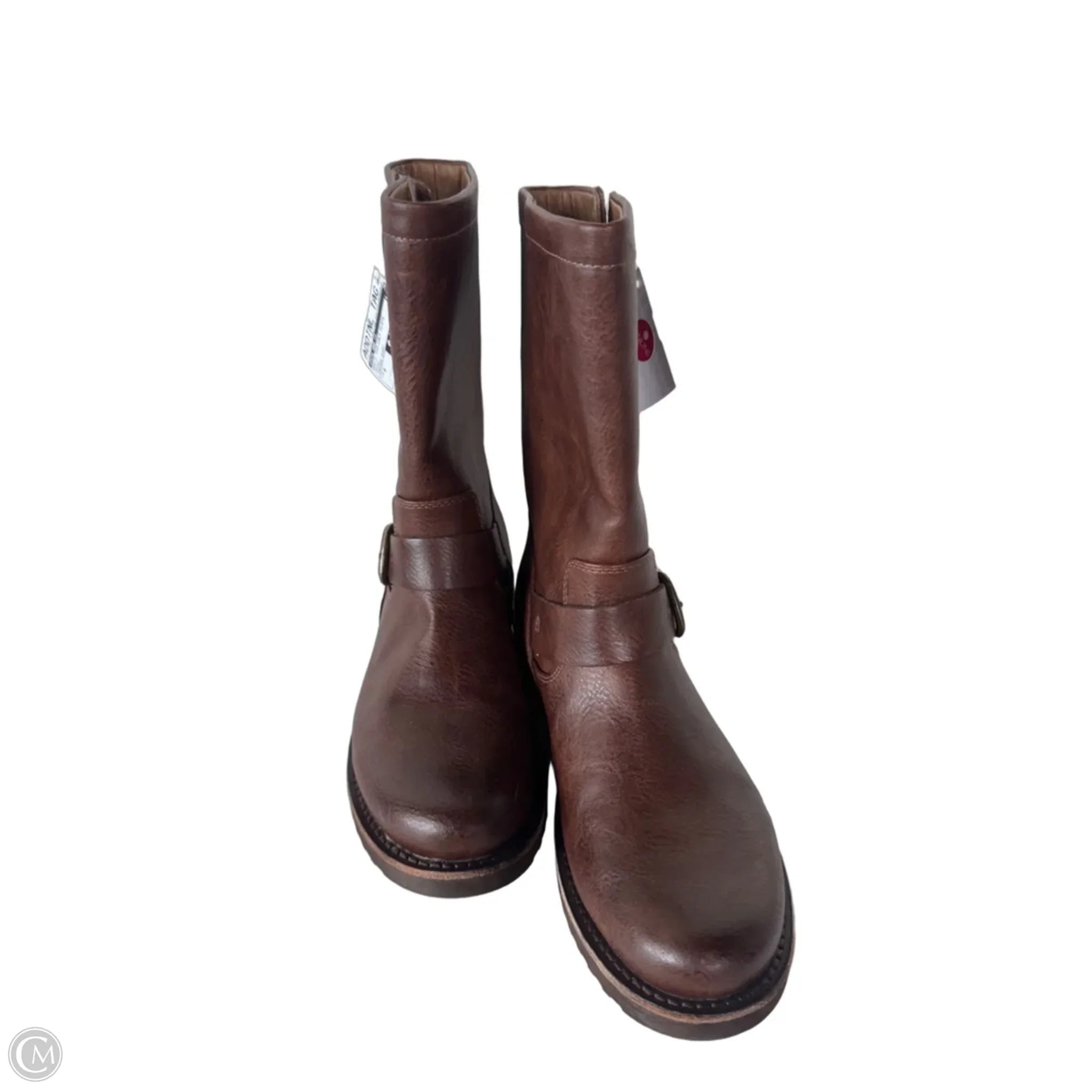 Boots Mid-calf Flats By Frye And Co In Brown, Size: 8