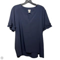 Top Short Sleeve By Chicos In Navy, Size: Xl