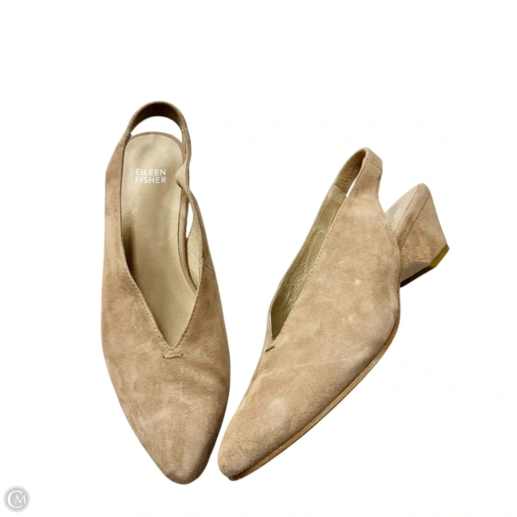 Shoes Heels Kitten By Eileen Fisher In Taupe, Size: 8.5