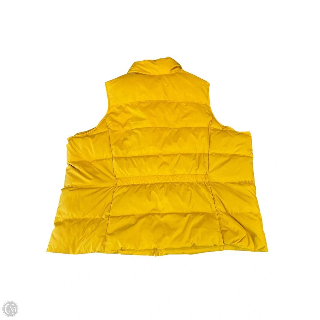 Vest Puffer & Quilted By Lands End In Yellow, Size: 3x