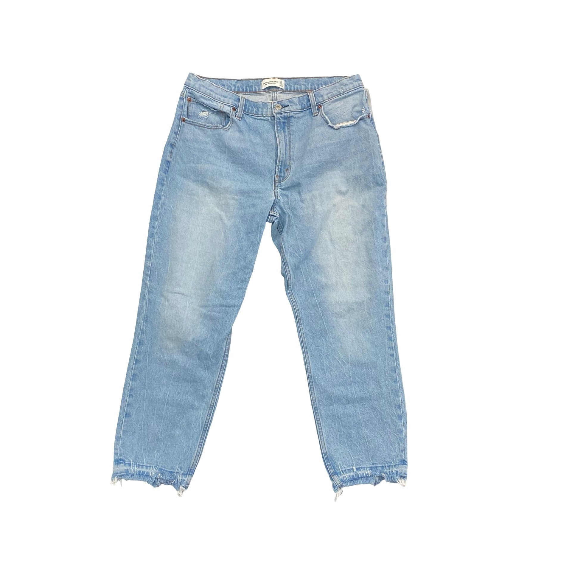 Jeans Boyfriend By Abercrombie And Fitch In Blue Denim, Size:14
