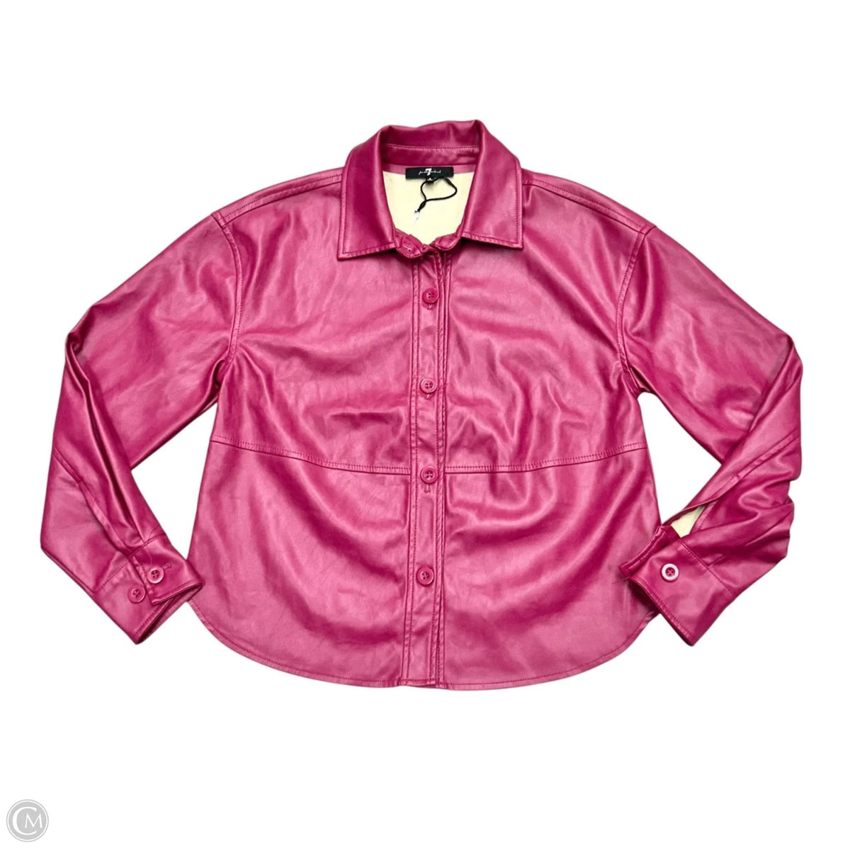 Jacket Shirt By 7 For All Mankind In Purple, Size: S