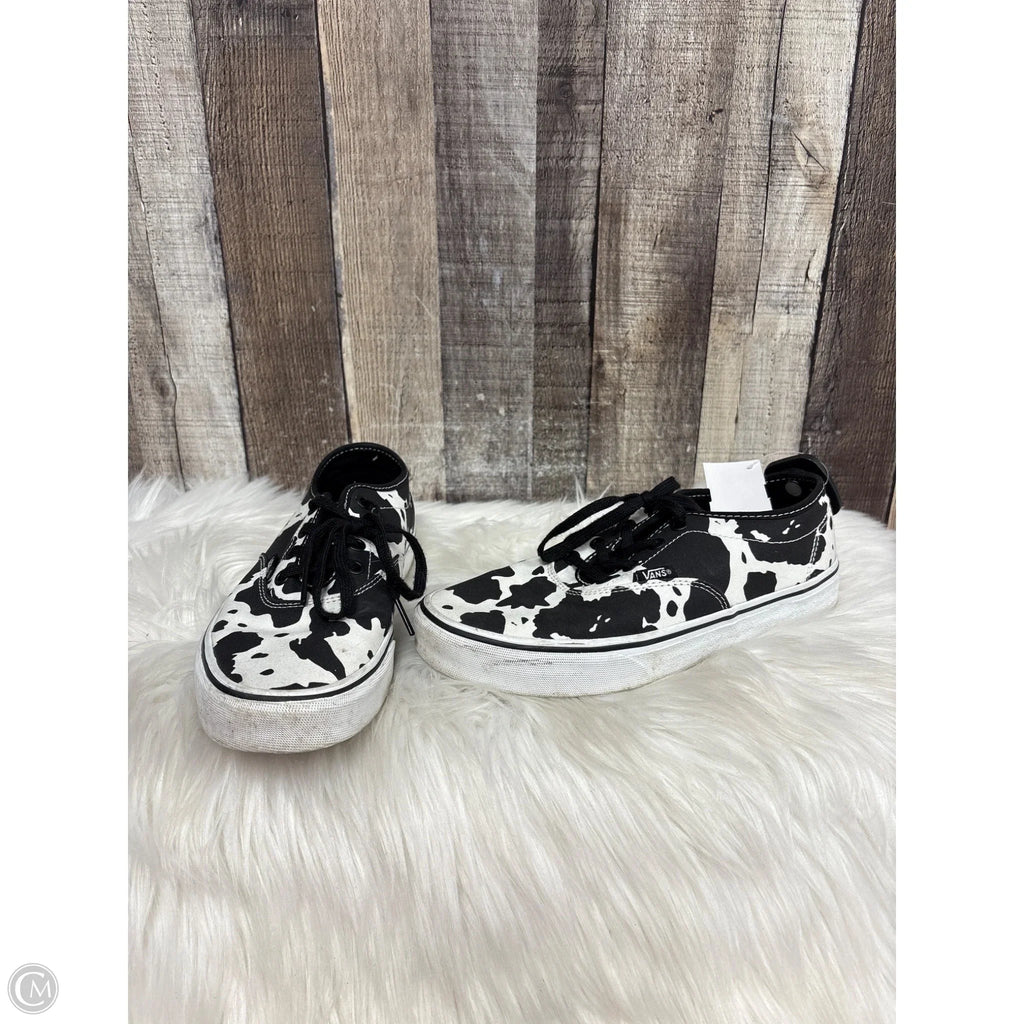 Shoes Sneakers By Vans In Black & White, Size: 8