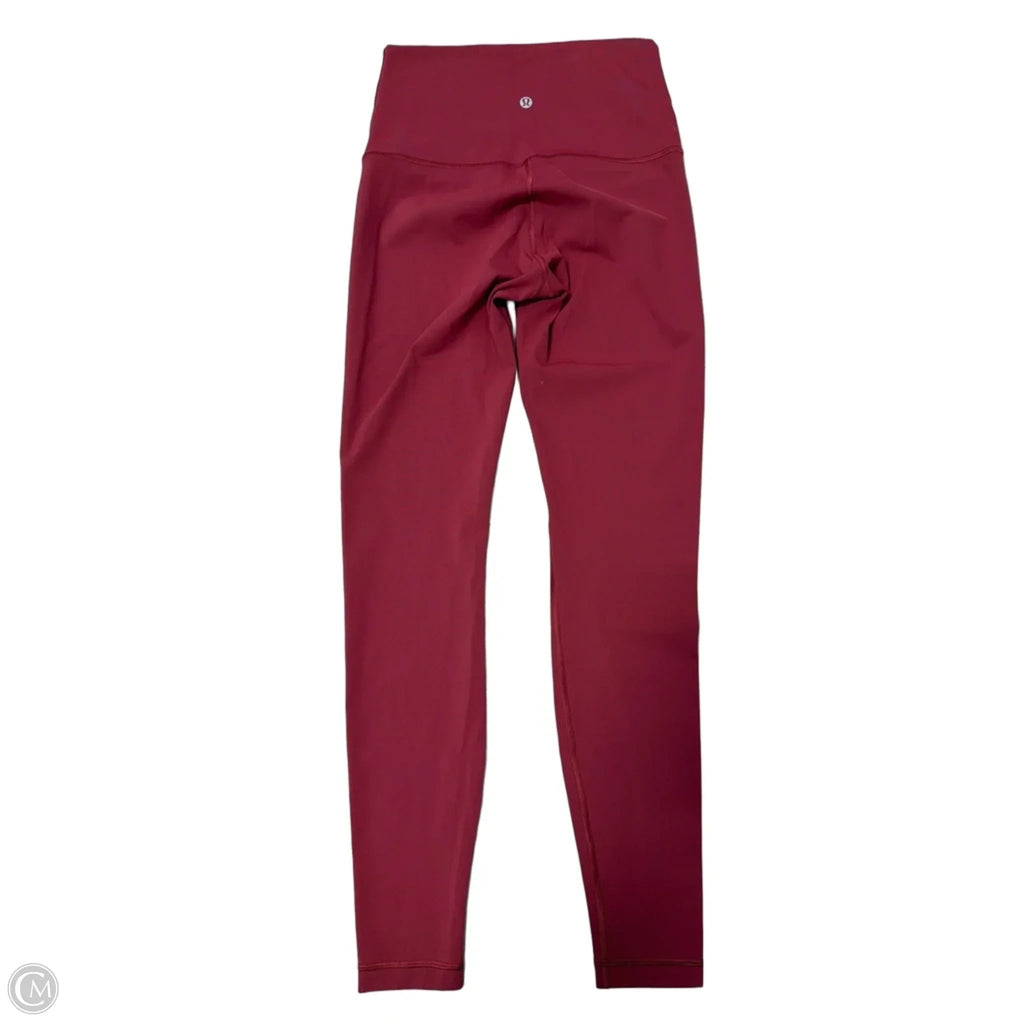 Athletic Leggings By Lululemon In Red, Size: 6