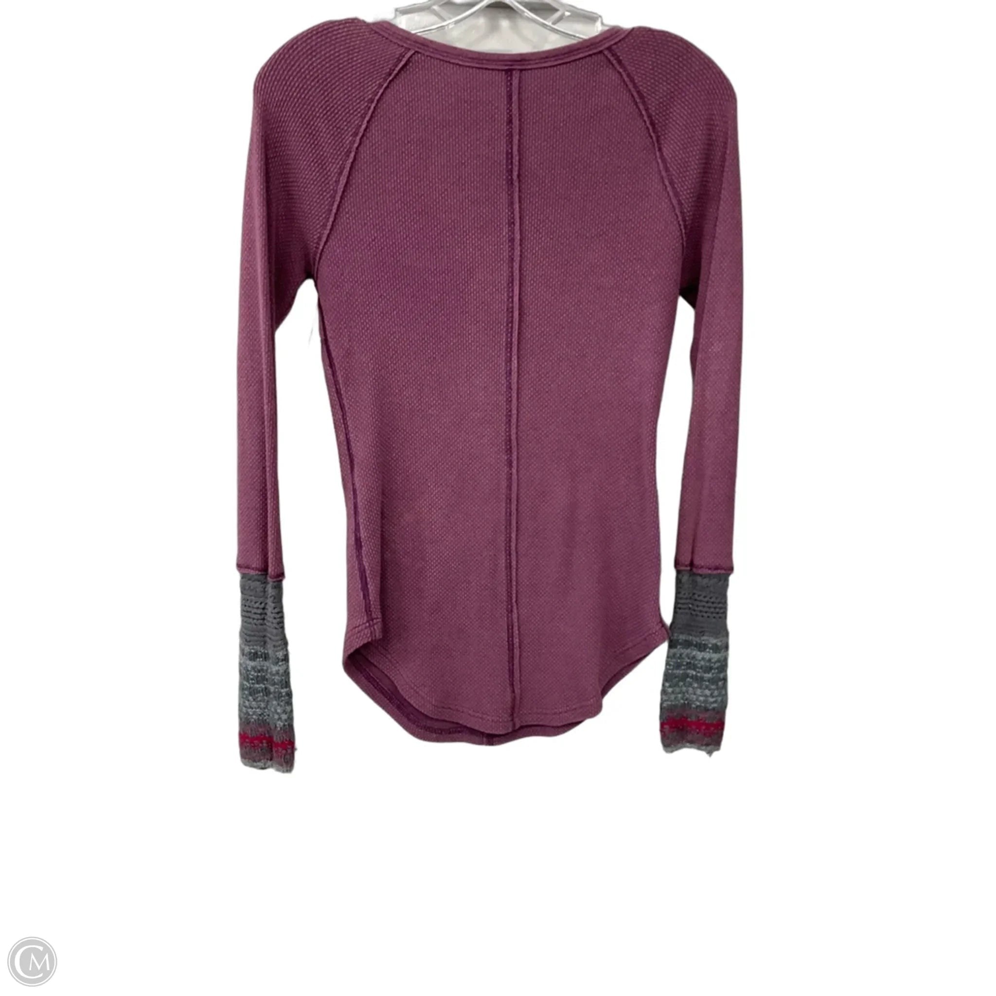 Top Long Sleeve By Free People In Purple, Size: S