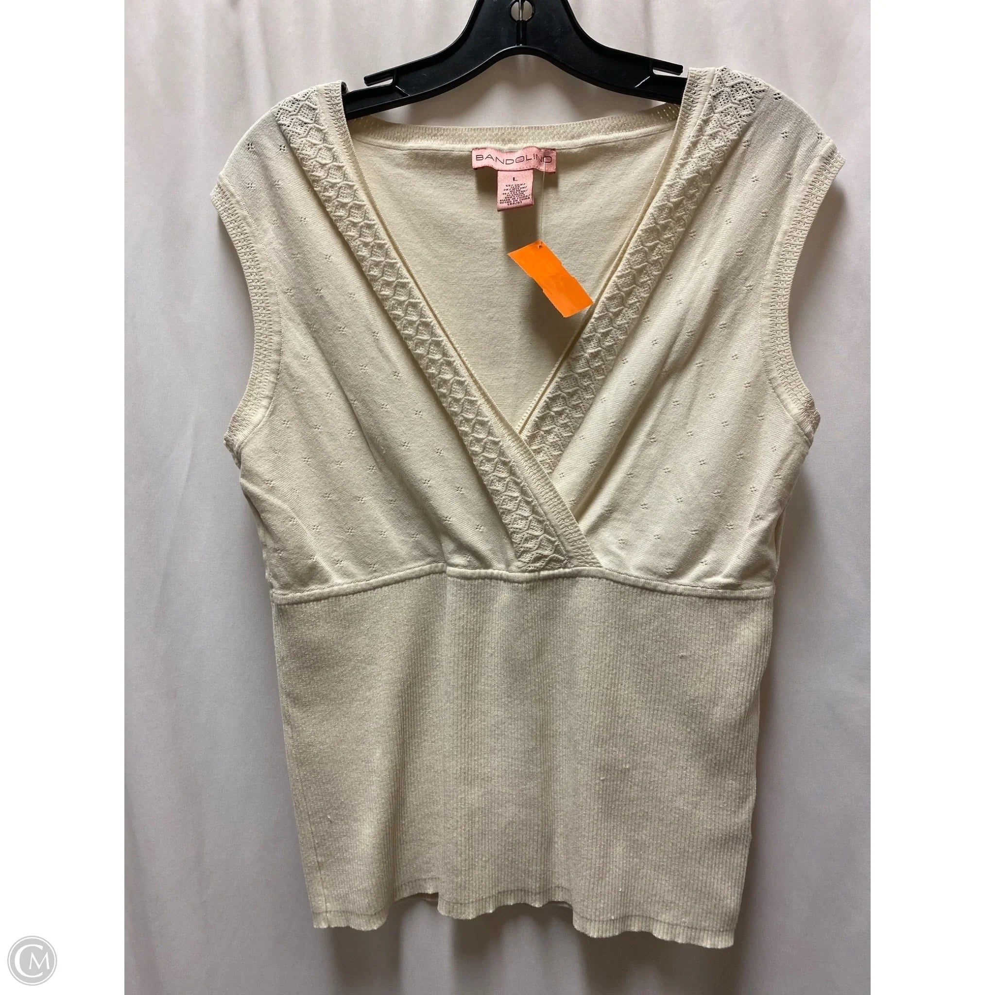 Top Sleeveless By Bandolino In Beige, Size: L