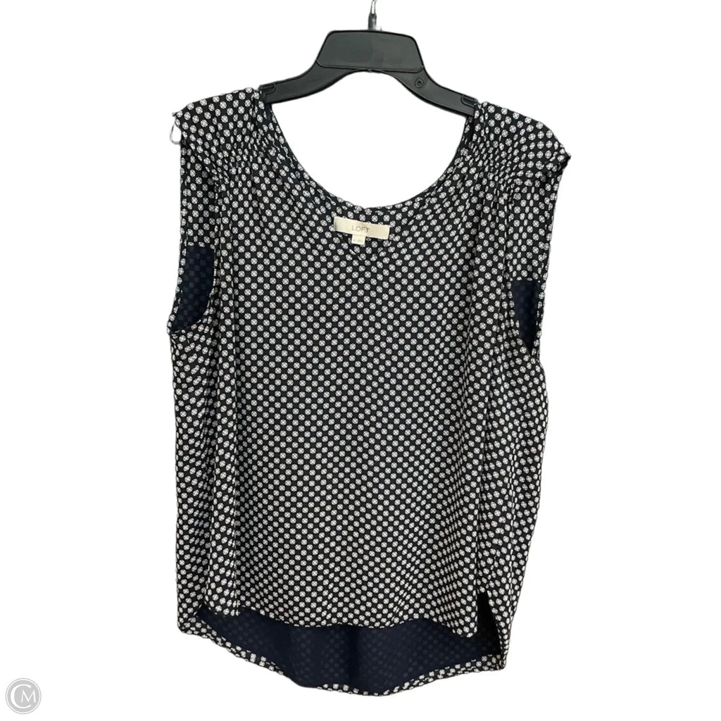 Top Sleeveless By Loft In Navy, Size: Xl