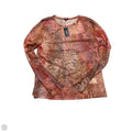 Top Long Sleeve By Express In Snakeskin Print, Size: L