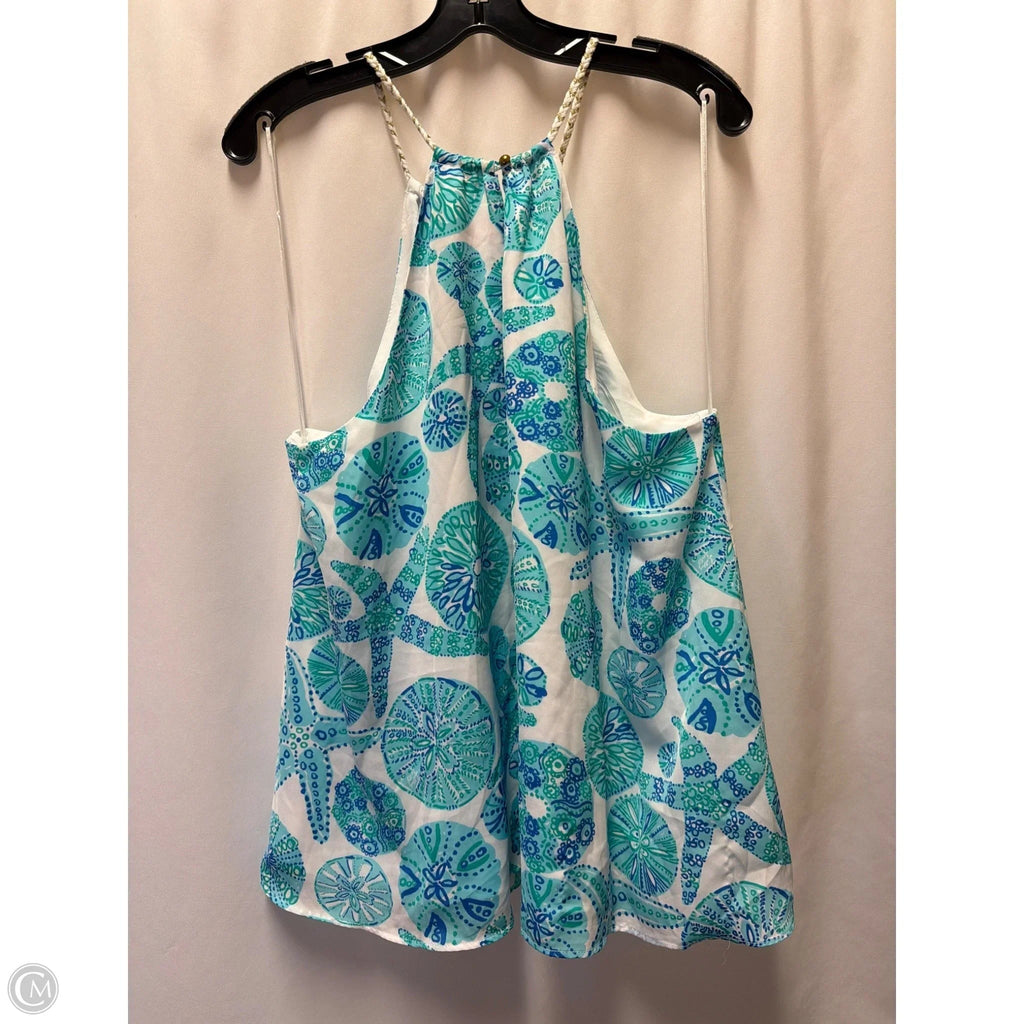 Top Sleeveless Designer By Lilly Pulitzer In Blue & Green, Size: Xxl