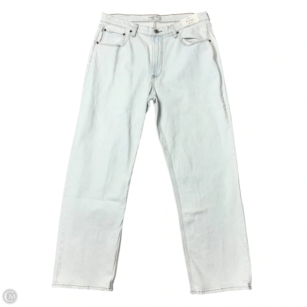 Jeans Straight By Abercrombie And Fitch In Blue Denim, Size: 14