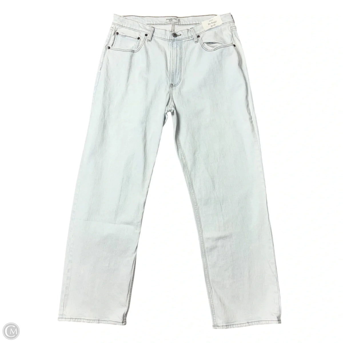 Jeans Straight By Abercrombie And Fitch In Blue Denim, Size: 14