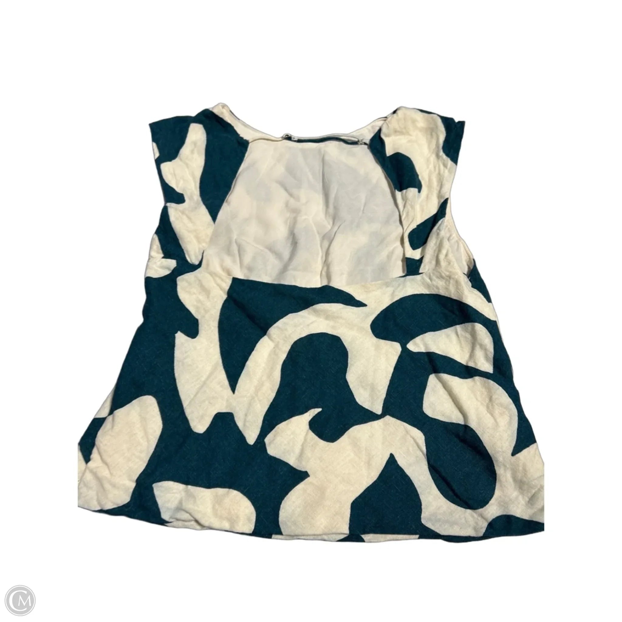 Tank Top By Abercrombie And Fitch In Cream & Green, Size: L