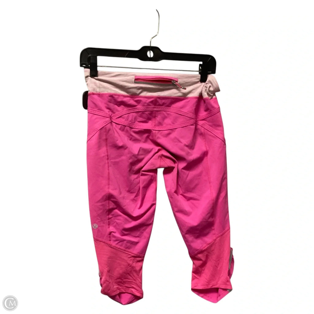 Athletic Capris By Lululemon In Pink, Size: 8