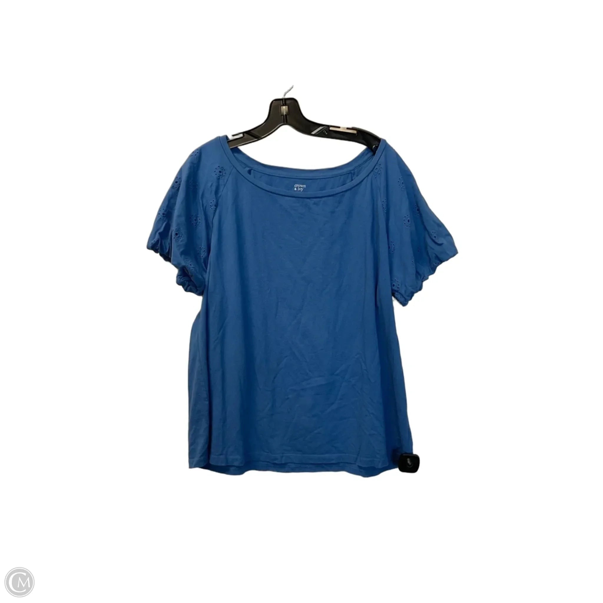 Top Short Sleeve By Crown And Ivy In Blue, Size: L