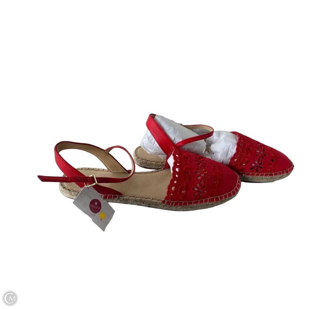 Shoes Flats By Talbots In Red, Size: 10.5