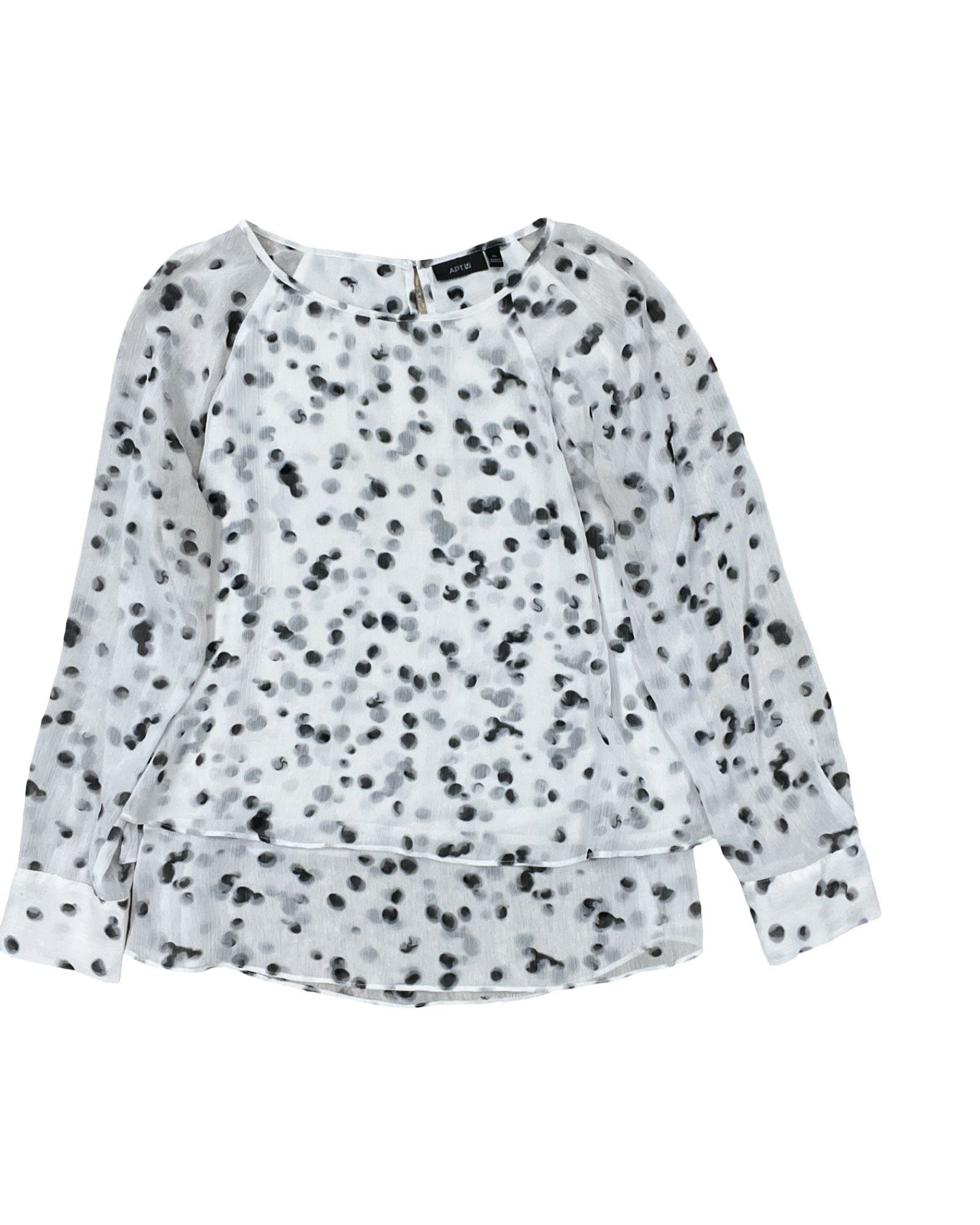 Top Ls By Apt 9 In Black & White, Size:Xl
