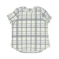 Blouse Ss By Croft And Barrow In Blue & White, Size:Xl
