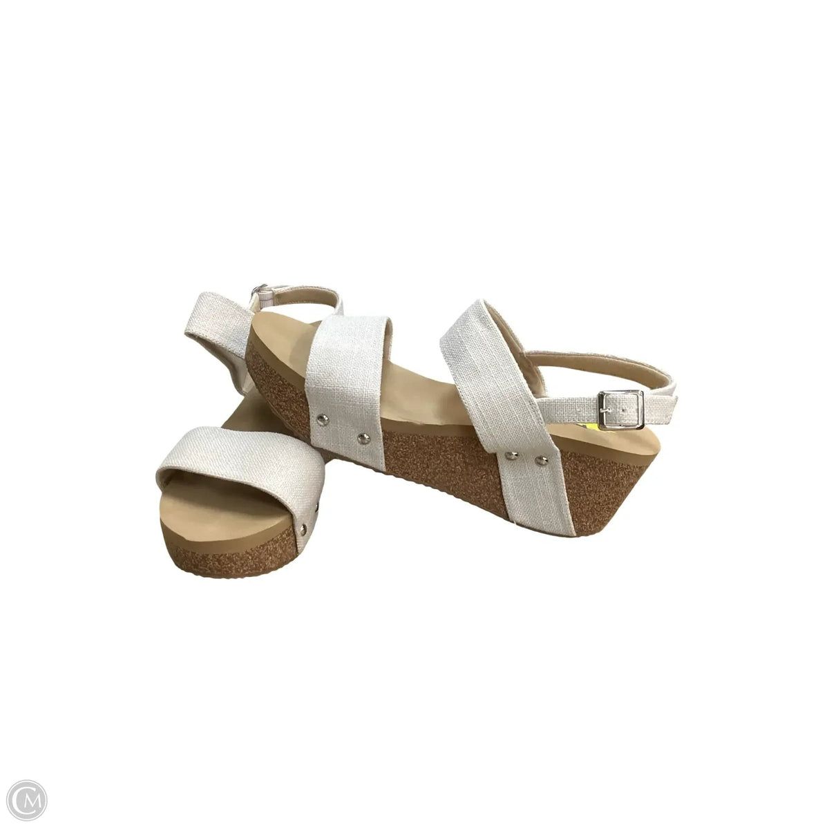 Sandals Heels Wedge By Volatile In Cream, Size: 9