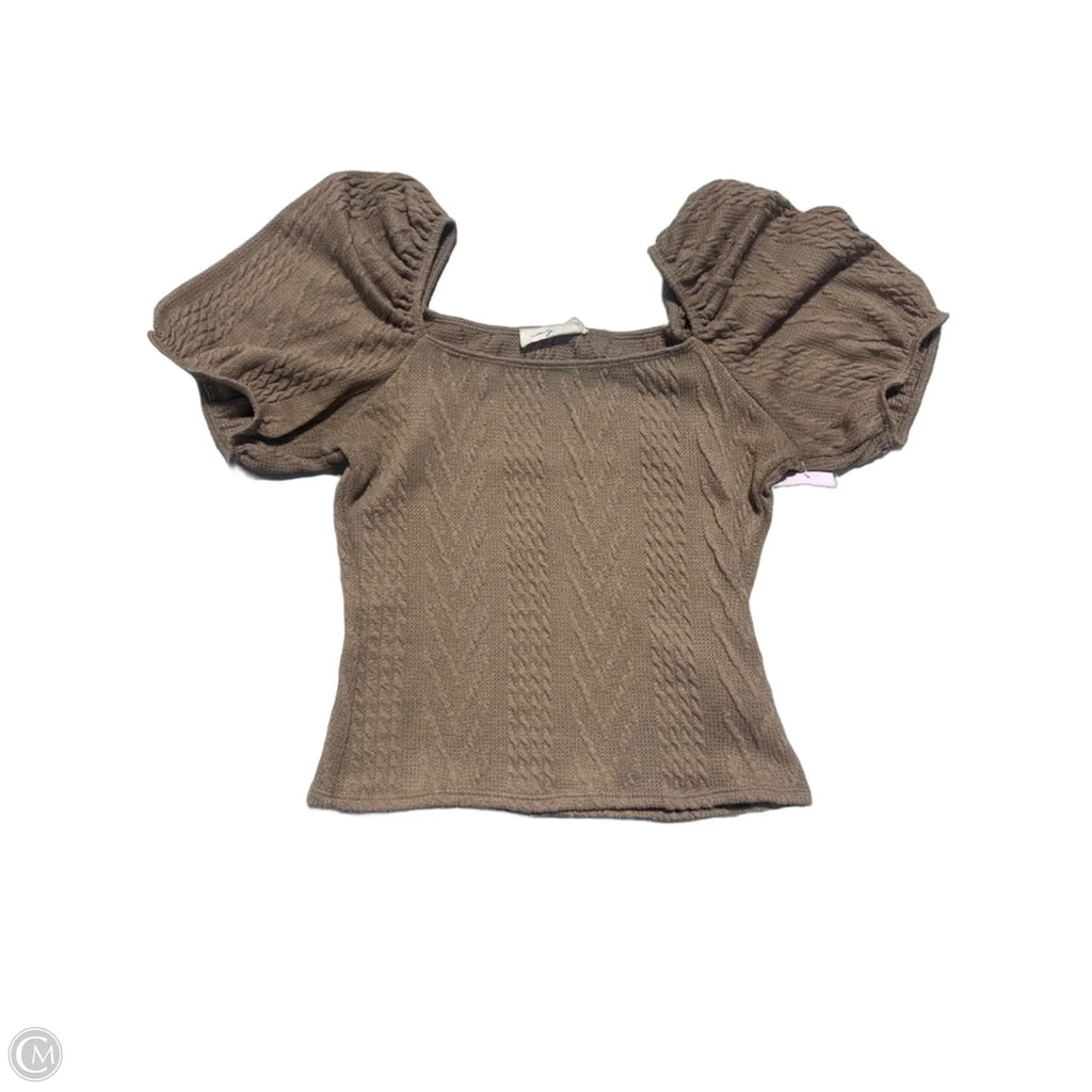 Top Short Sleeve By Carly Jean In Brown, Size: S