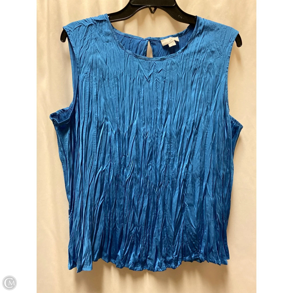 Top Sleeveless By J. Jill In Blue, Size: Xl