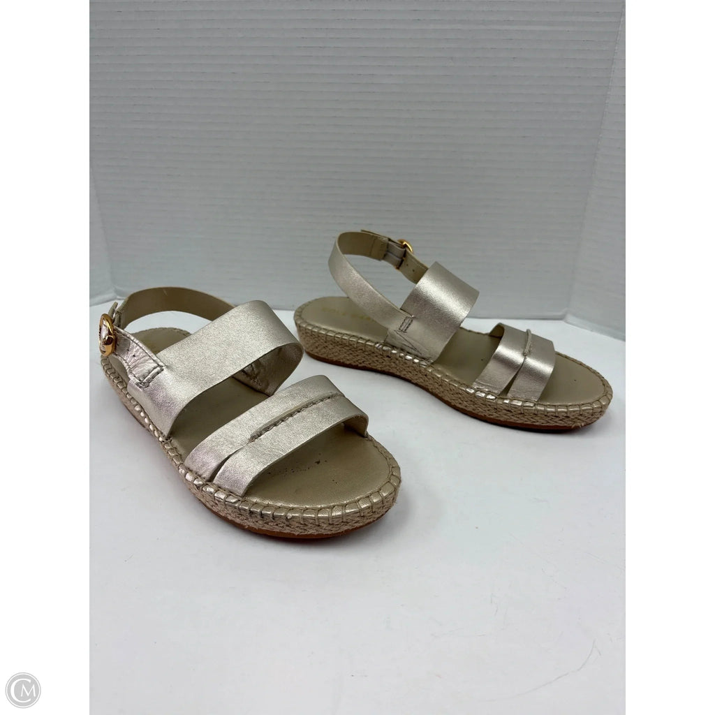 Sandals Flats By Cole-haan In Silver, Size: 7
