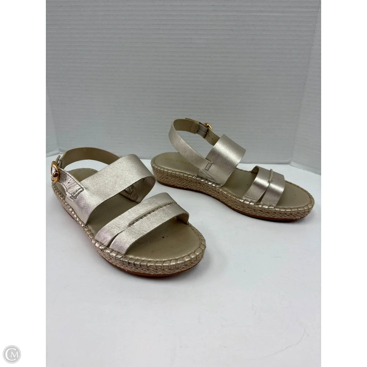 Sandals Flats By Cole-haan In Silver, Size: 7