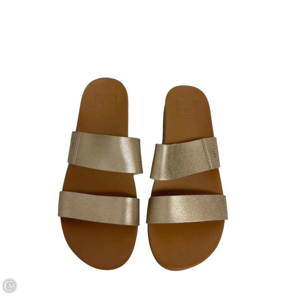 Sandals Flats By Reef In Gold, Size: 10