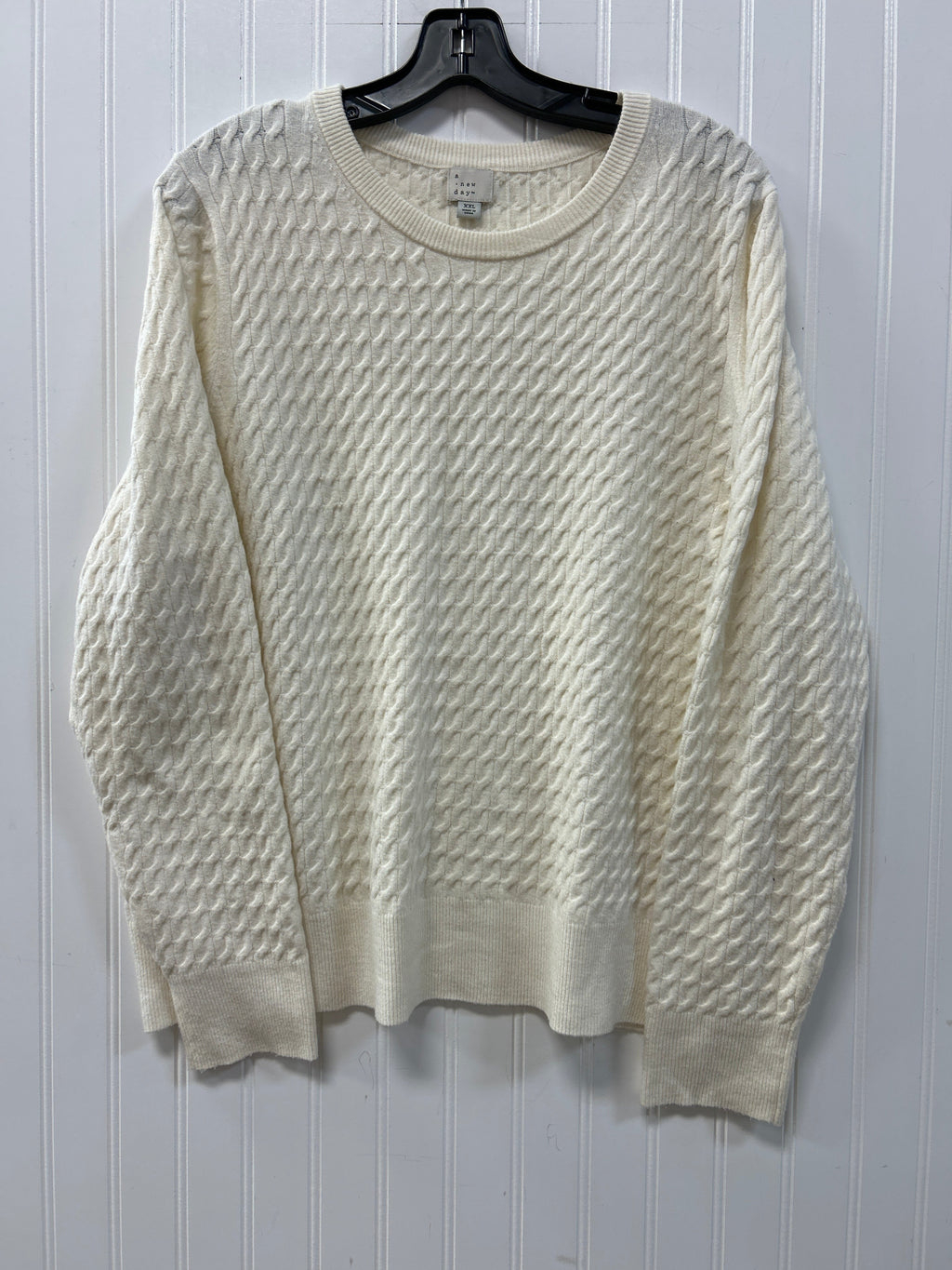 Sweater By A New Day In Cream, Size:1X