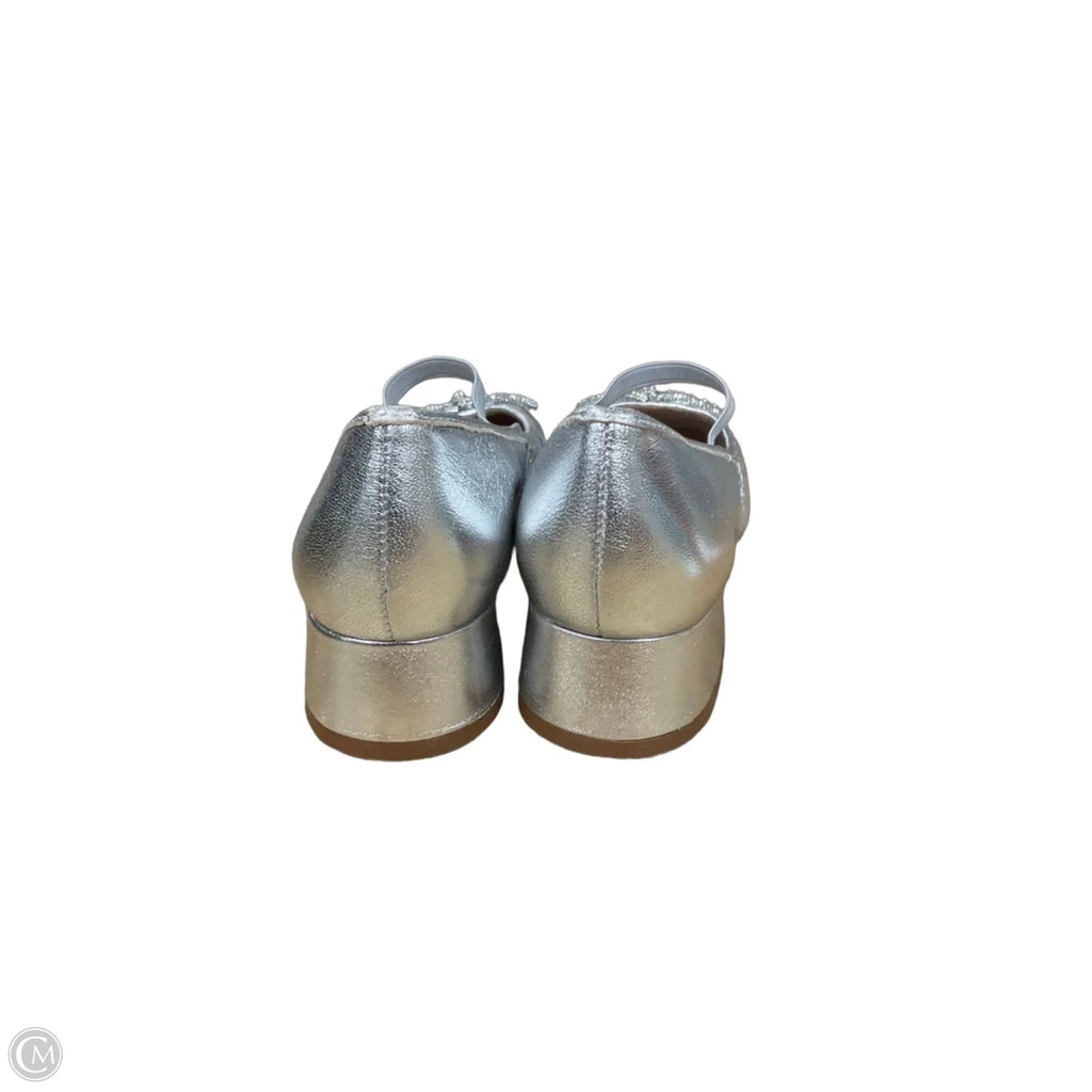 Shoes Heels Block By Maeve In Silver, Size: 6